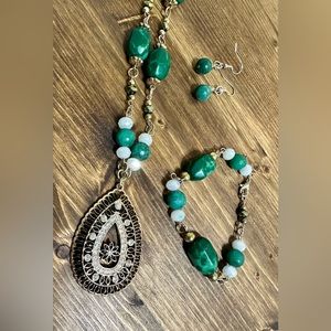 Handmade costume jewelry set.